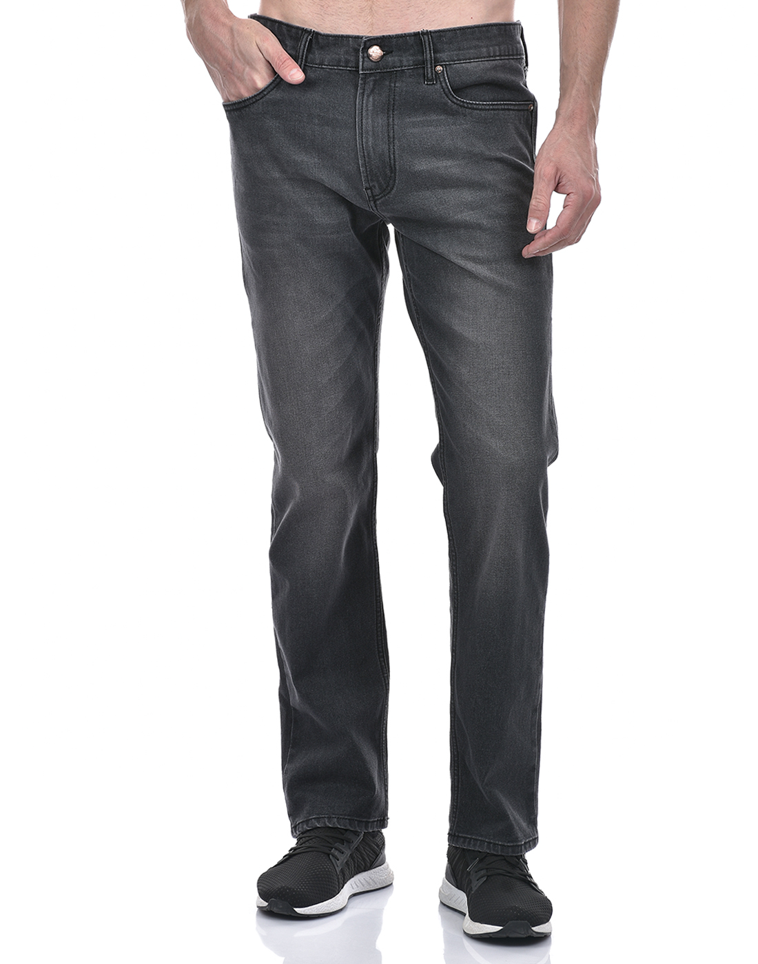 Numero Uno Men Solid Dark Grey Jeans